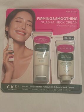 Retino Collagen Gua Sha Neck Cream - Pink/Green